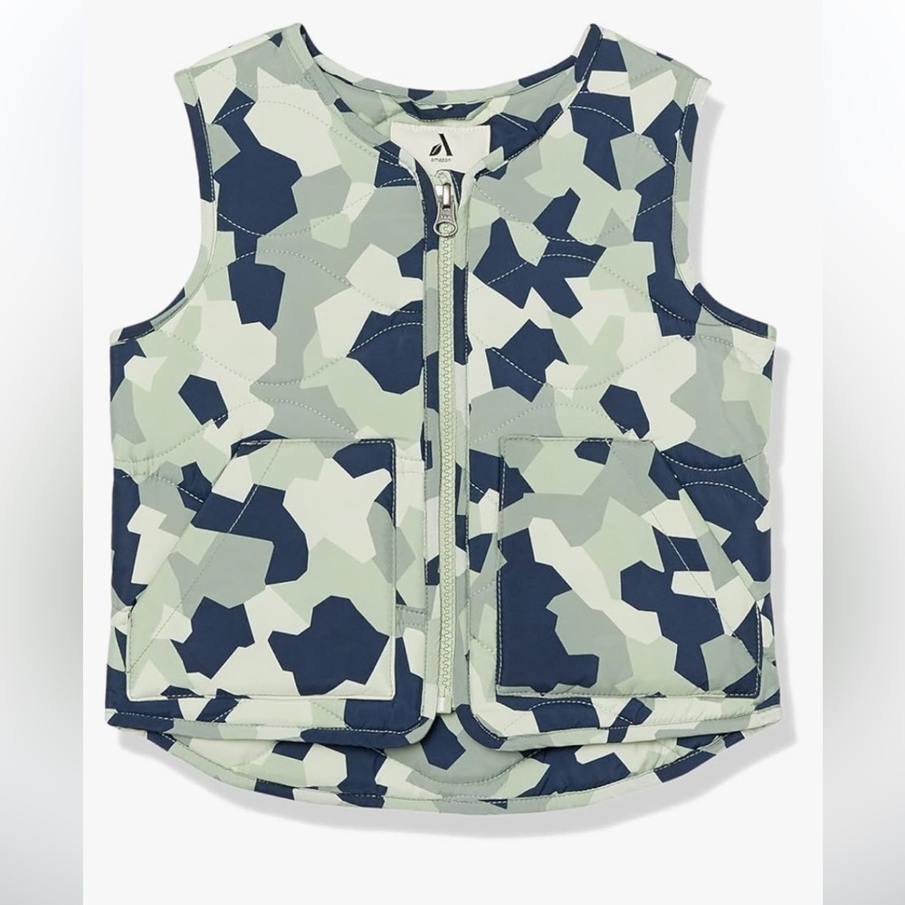 NWT Amazon Essentials Unisex Kids and Toddlers' Recycled Polyester Puffer Vest